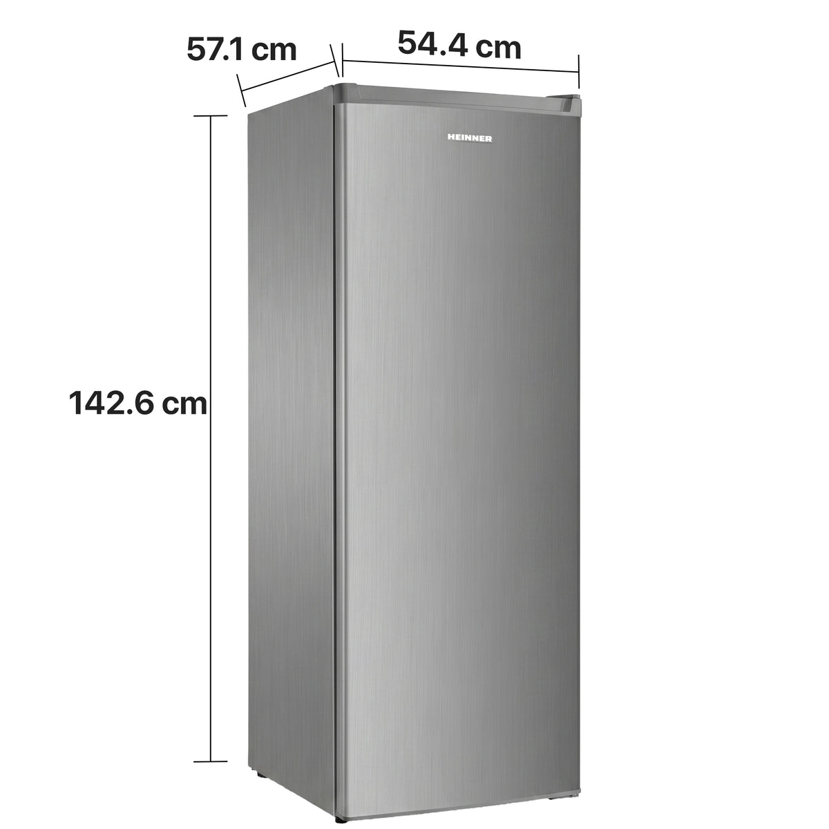 Heinner Gefrierschrank HFF-HM168SE – 168 Liter – Energieeffizienzklasse E – Maßzeichnung