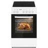 Heinner HFSC-S56E4VWH Keramikkochfeldherd – 50 cm – 4 Kochzonen – Elektrobackofen mit Grill und Umluft – Energieklasse A – Weiß
