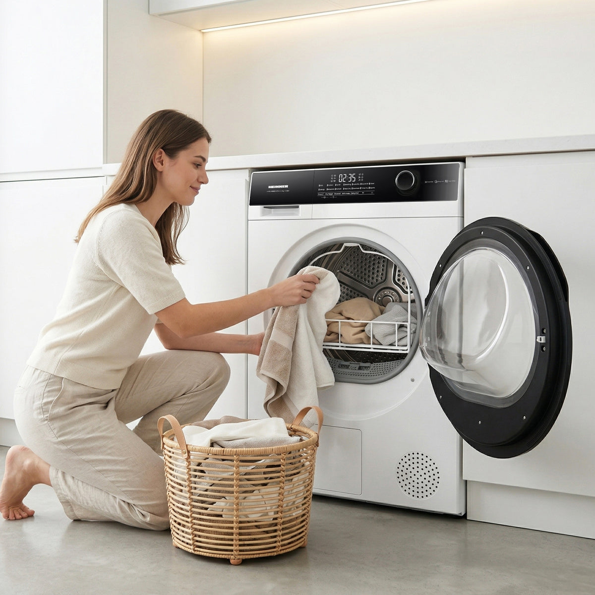 Heinner HHPD-HMK80IVFC Wärmepumpentrockner – 8 kg – Energieeffizienzklasse C – weiß – Bild 9
