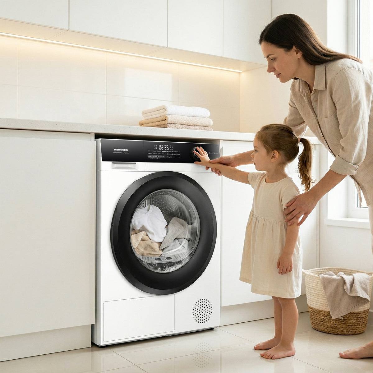 Heinner HHPD-HMK80IVFC Wärmepumpentrockner – 8 kg – Energieeffizienzklasse C – weiß – Bild 10