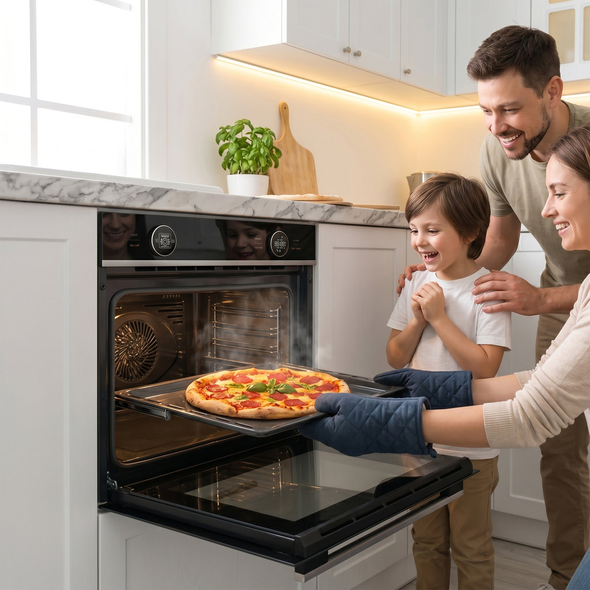 Heinner Einbauofen HBO-M7210GCDRC-GIX – 72L – Grill und Konventionell – Edelstahl mit Glas – Bild 9