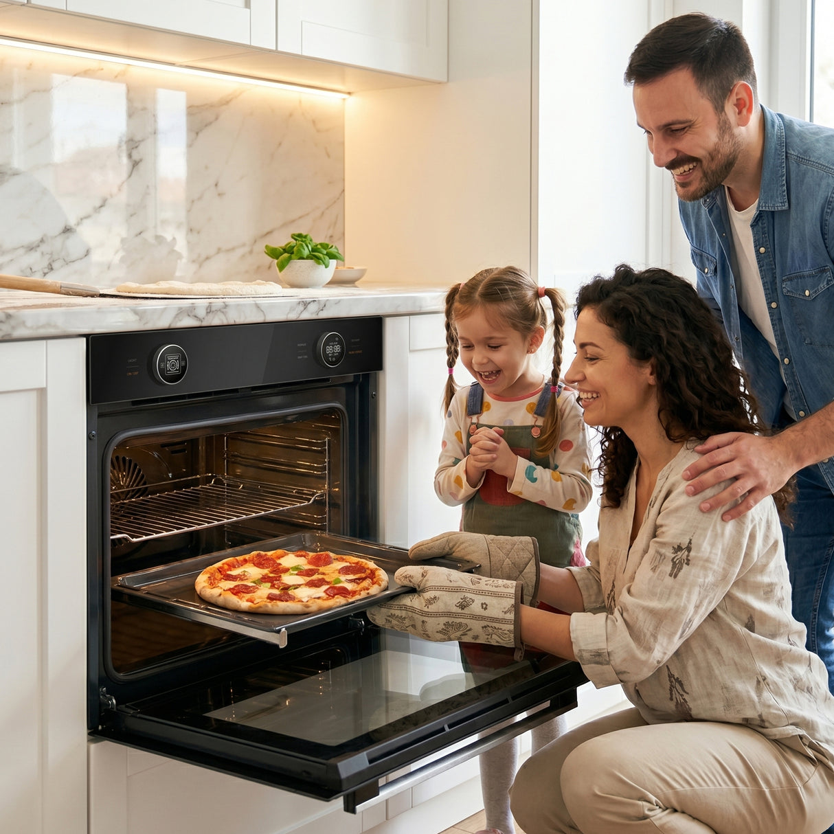 Heinner HBO-M7210GCDRC-GBK Einbaubackofen 72L Grill Konventionell Schwarzes Glas – Bild 9