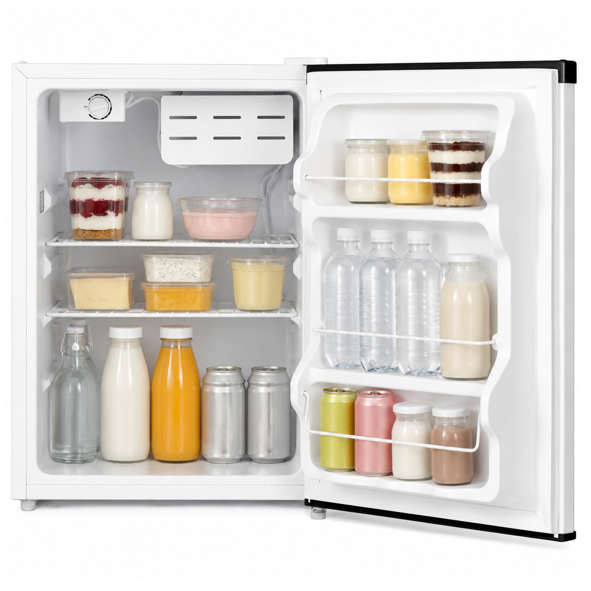 Heinner HMB-M66E Minibar Kühlschrank – 66 Liter – mechanischer Thermostat – umschaltbare Tür – weiß – 5 Jahre – Bild 4