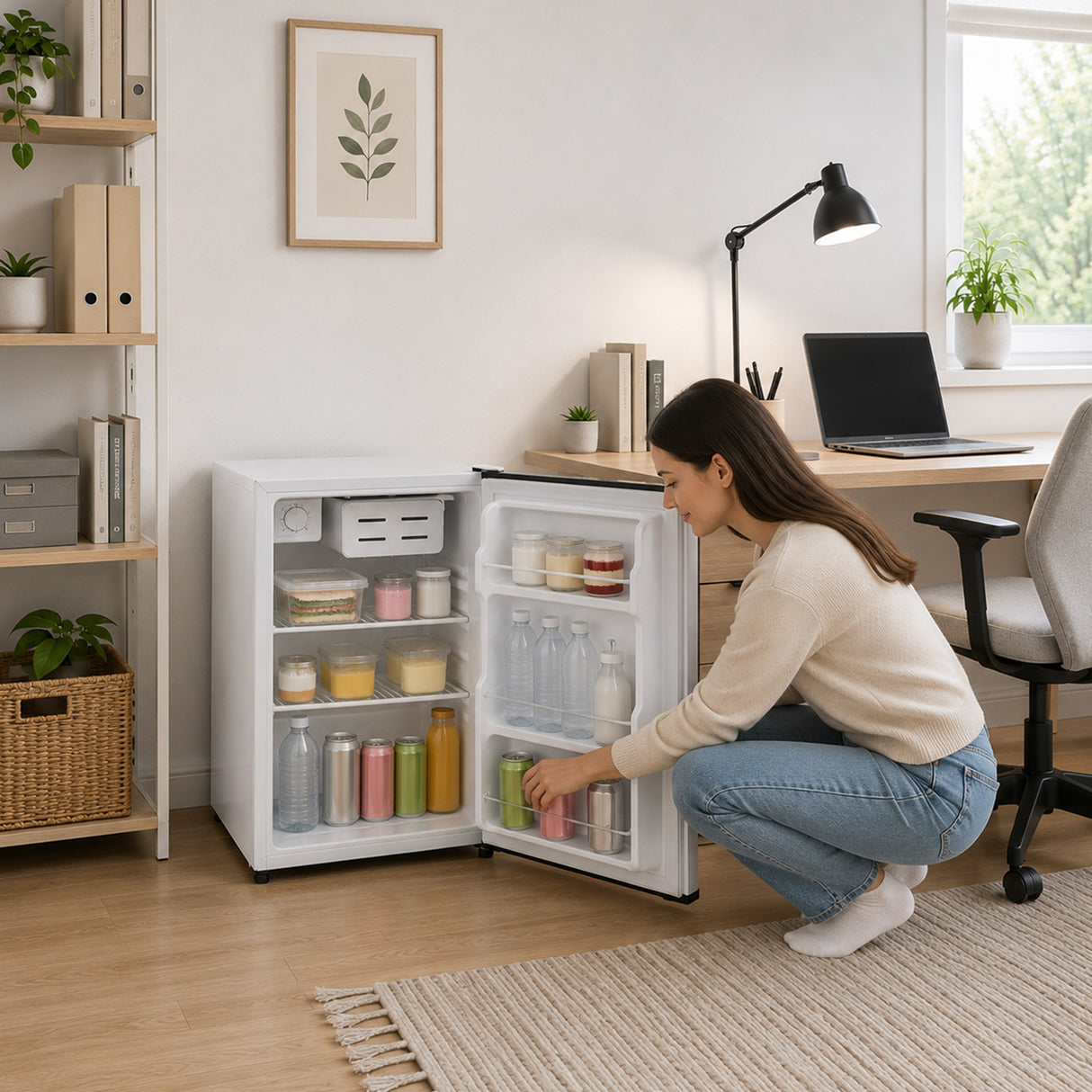Heinner HMB-M66E Minibar Kühlschrank – 66 Liter – mechanischer Thermostat – umschaltbare Tür – weiß – 5 Jahre – Bild 8
