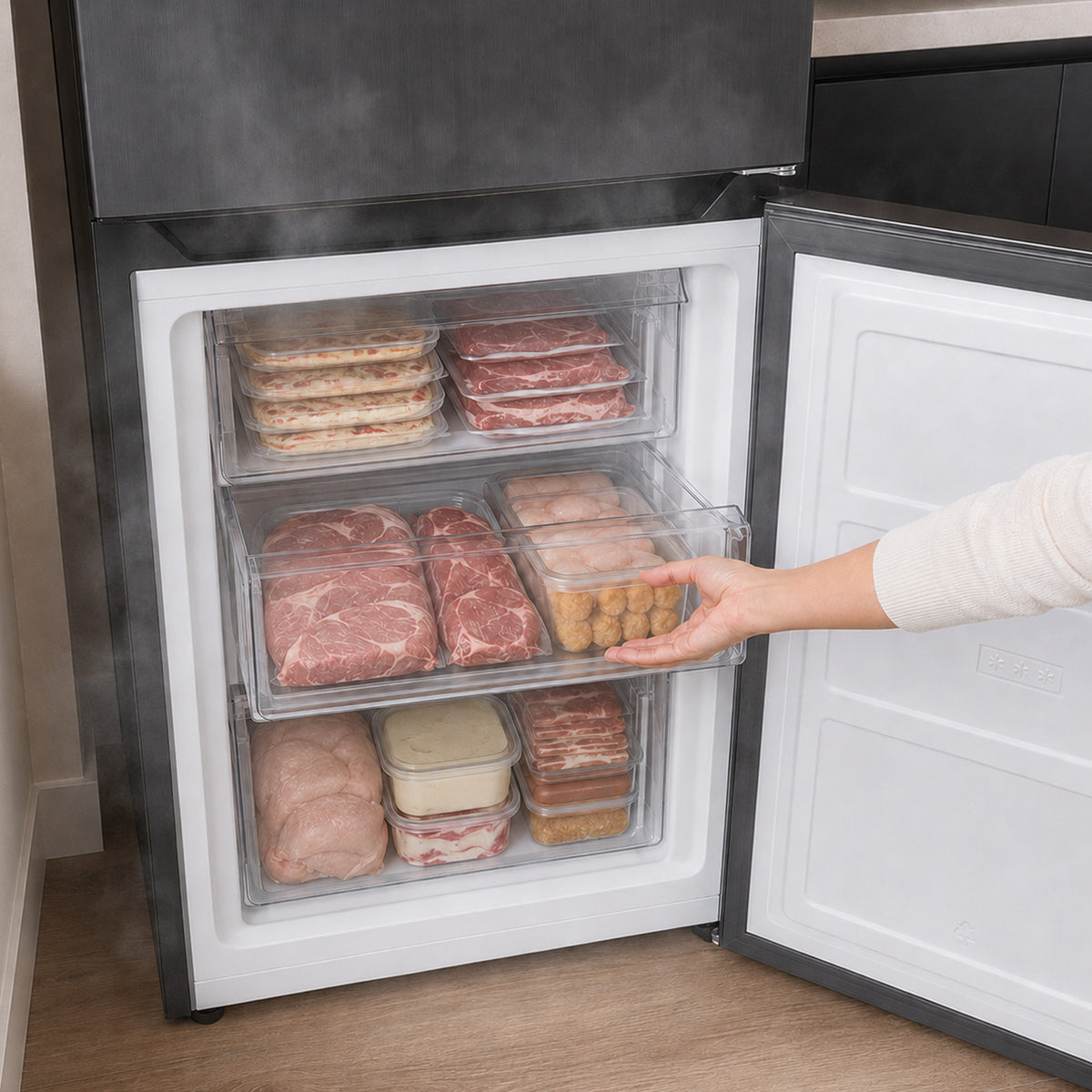 Heinner Kühl-Gefrierkombination HCNF-HM253INVXE 253 L – No Frost – Inverter-Motor – Edelstahl – 5 Jahre Garantie – Bild 9