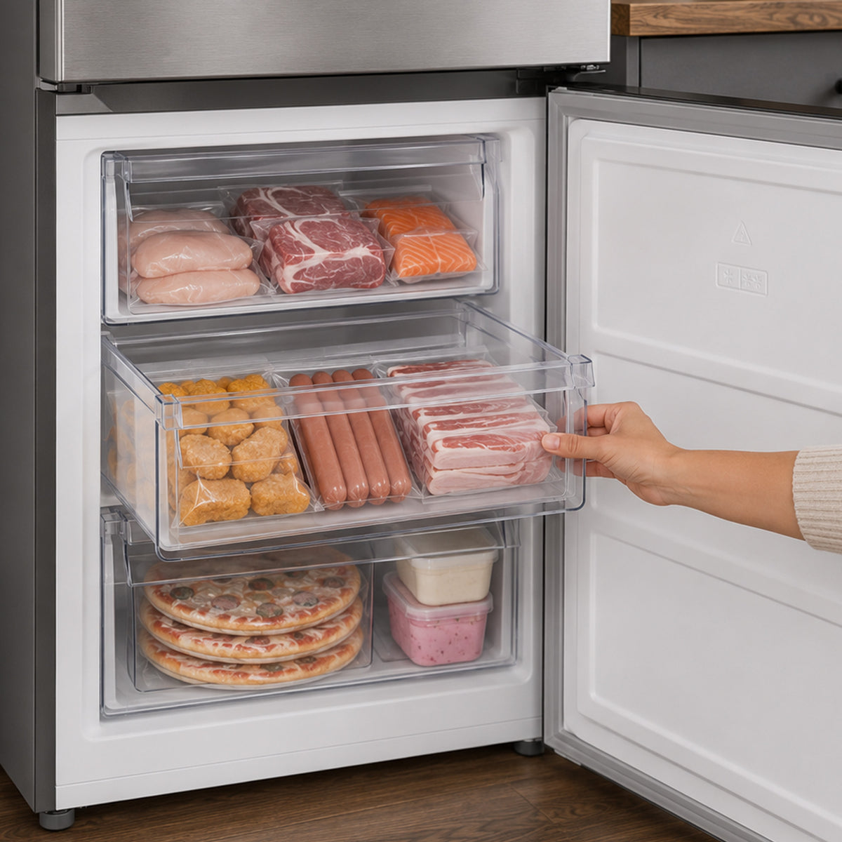 Heinner Kühl-Gefrierkombination HCNF-HM291INVXWDE – 291 L – No Frost – Inverter – Wasserspender – Edelstahl – 5 – Bild 9