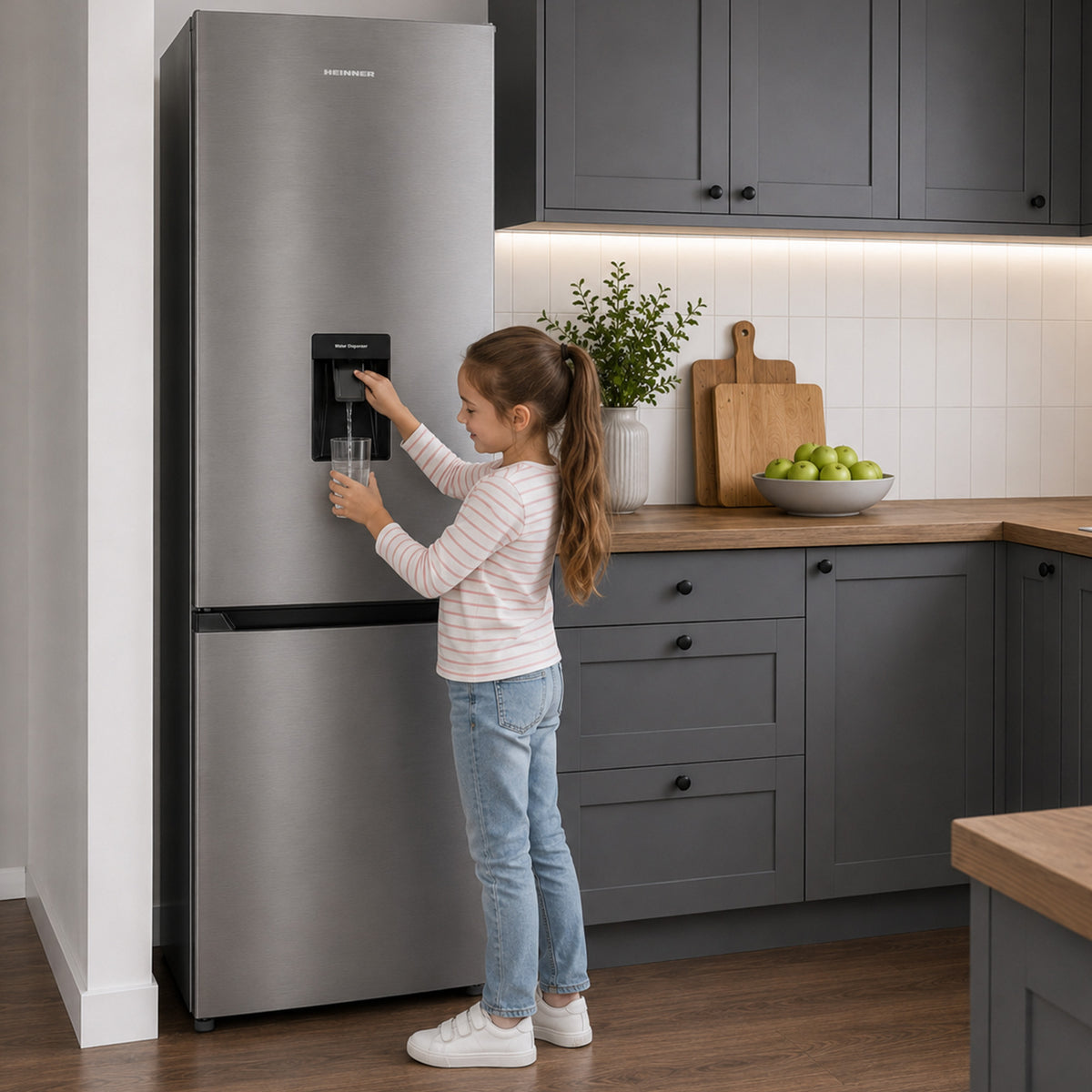Heinner Kühl-Gefrierkombination HCNF-HM291INVXWDE – 291 L – No Frost – Inverter – Wasserspender – Edelstahl – 5 – Bild 10