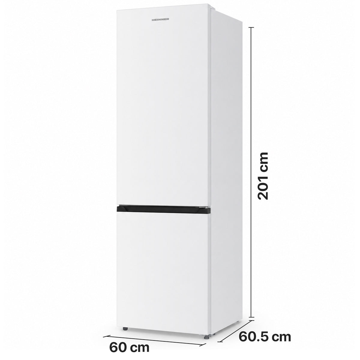 Heinner Kühl-Gefrierkombination HCNF-HM326INVE 326 L – No Frost – Super Freezing – Türanschlag wechselbar – weiß – Bild 3