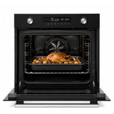 Heinner Einbau-Backofen HBO-M7212GCDRP-GBK – 72 Liter – 60 cm – Schwarzglas – Bild 4