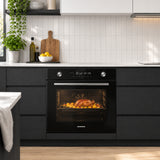 Heinner Einbau-Backofen HBO-M7212GCDRP-GBK – 72 Liter – 60 cm – Schwarzglas – Bild 5