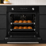 Heinner Einbau-Backofen HBO-M7212GCDRP-GBK – 72 Liter – 60 cm – Schwarzglas – Bild 6