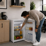 Heinner HF-M113E Tischkühlschrank – 113 L – LED-Beleuchtung – umkehrbare Tür – weiß – Energieeffizienzklasse E – Bild 10
