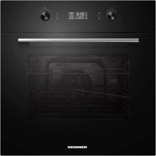 Heinner Einbaubackofen HBO-M7010GCDRP-GBK – 70 L – pyrolytische Selbstreinigung – Heißluft, Grill, Fermentation – Touch-Display – Energieeffizienzklasse A – schwarzes Glas – 5 Jahre Garantie