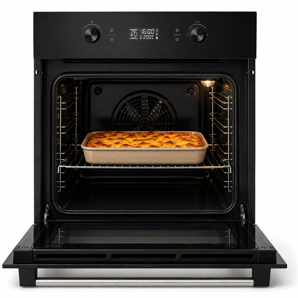 Heinner Einbaubackofen HBO-M7010GCDRP-GBK – 70 L – pyrolytische Selbstreinigung – Heißluft, Grill, Fermentation – Bild 4