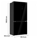 Heinner amerikanischer Side-by-Side Kühlschrank HSBS-M515MDINVHGBKE – 515 L – No Frost – Inverter – Schwarzes Glas – Bild 3