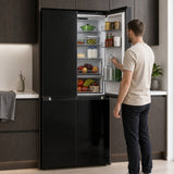 Heinner amerikanischer Side-by-Side Kühlschrank HSBS-M515MDINVHGBKE – 515 L – No Frost – Inverter – Schwarzes Glas – Bild 11