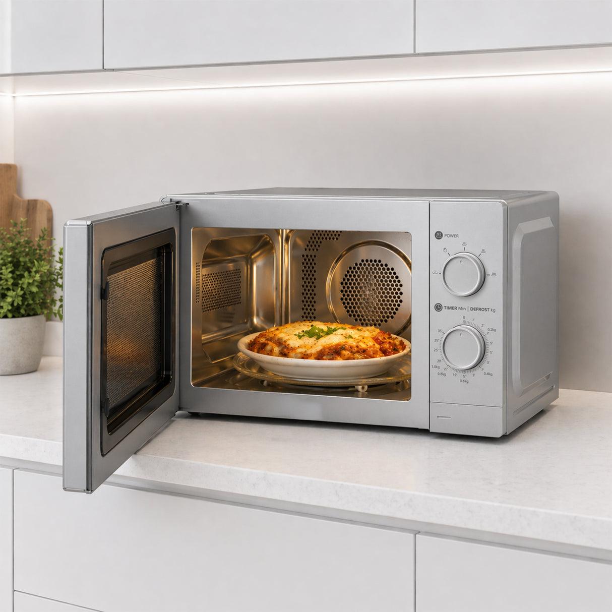 Heinner Mikrowelle HMW-MD20MSL – freistehend – 20 Liter – 700W – Silber – Bild 7