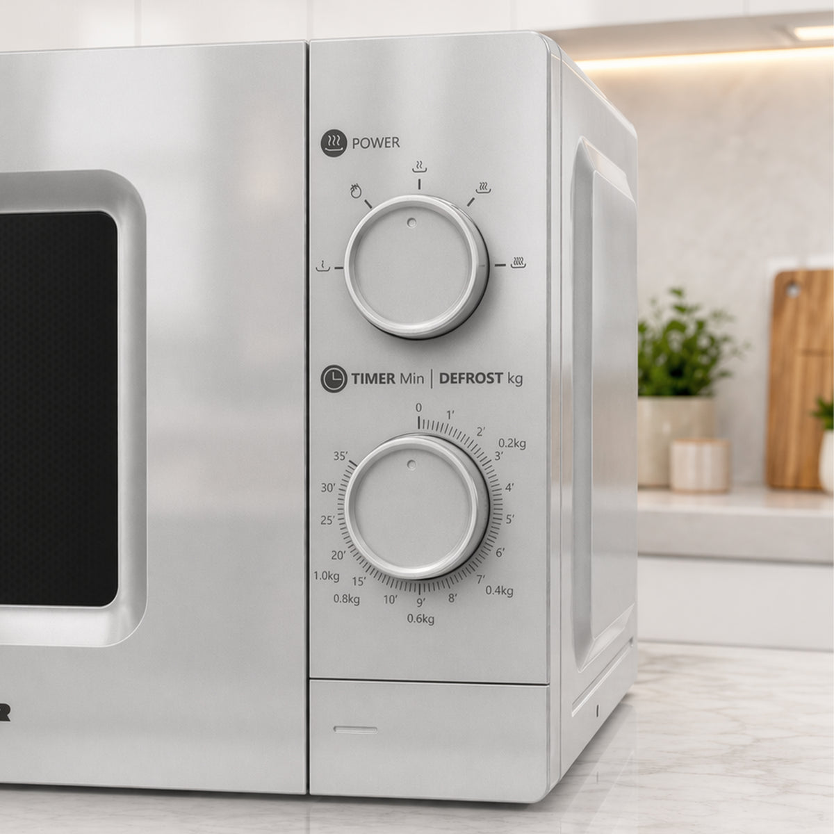 Heinner Mikrowelle HMW-MD20MSL – freistehend – 20 Liter – 700W – Silber – Bild 8