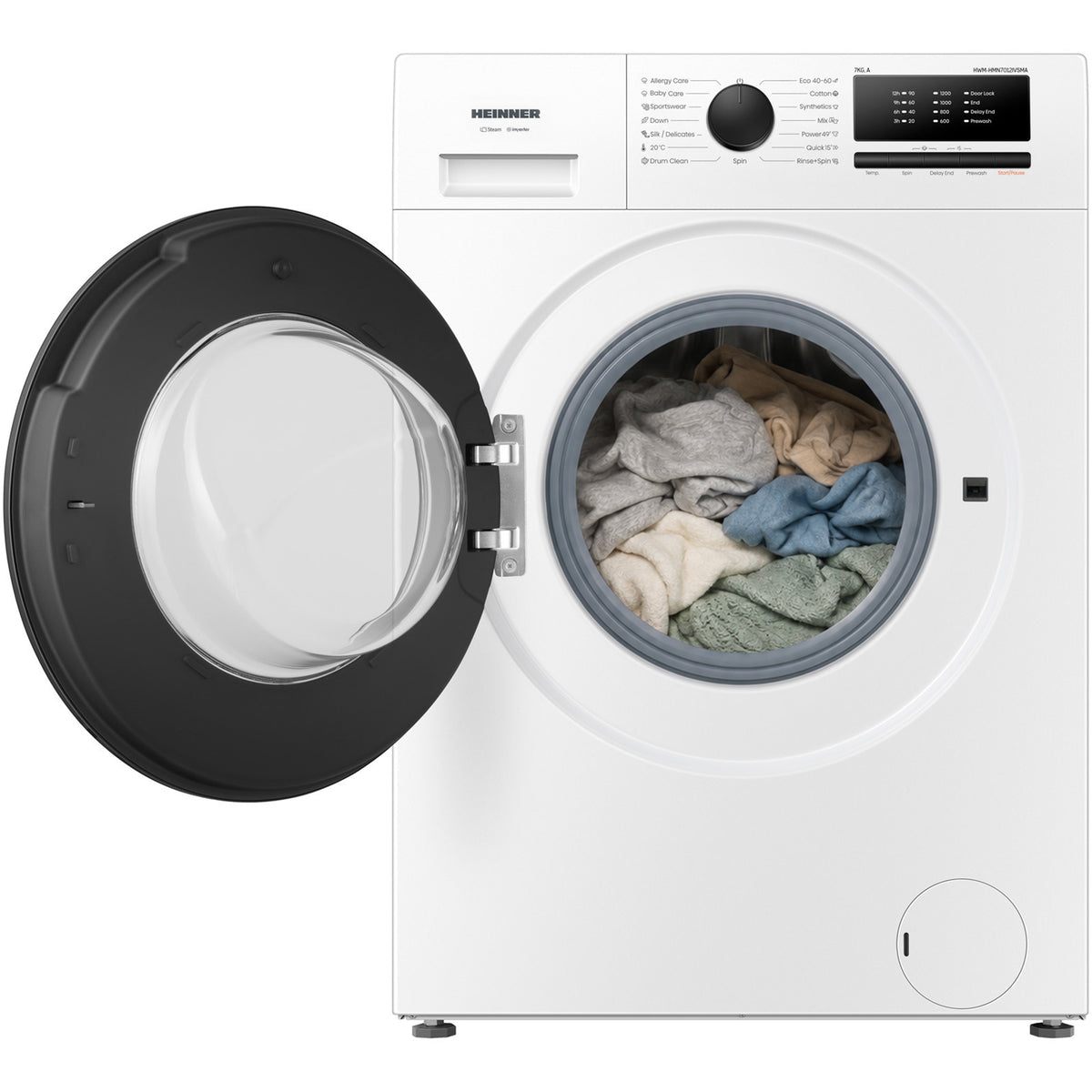 Heinner Waschmaschine HWM-HMN7012IVSMA – 7 kg – Inverter – Energieeffizienzklasse A – Bild 4