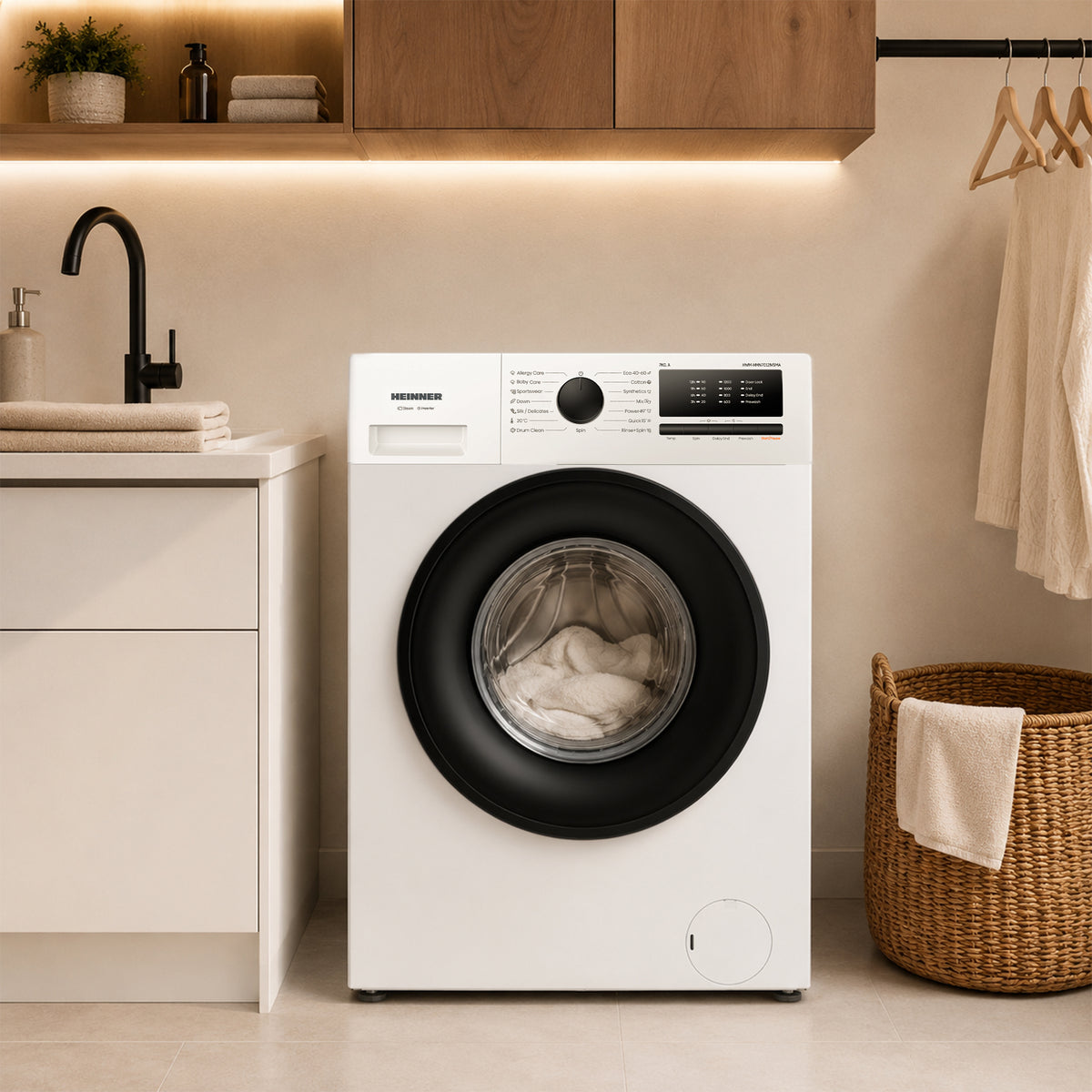 Heinner Waschmaschine HWM-HMN7012IVSMA – 7 kg – Inverter – Energieeffizienzklasse A – Bild 5