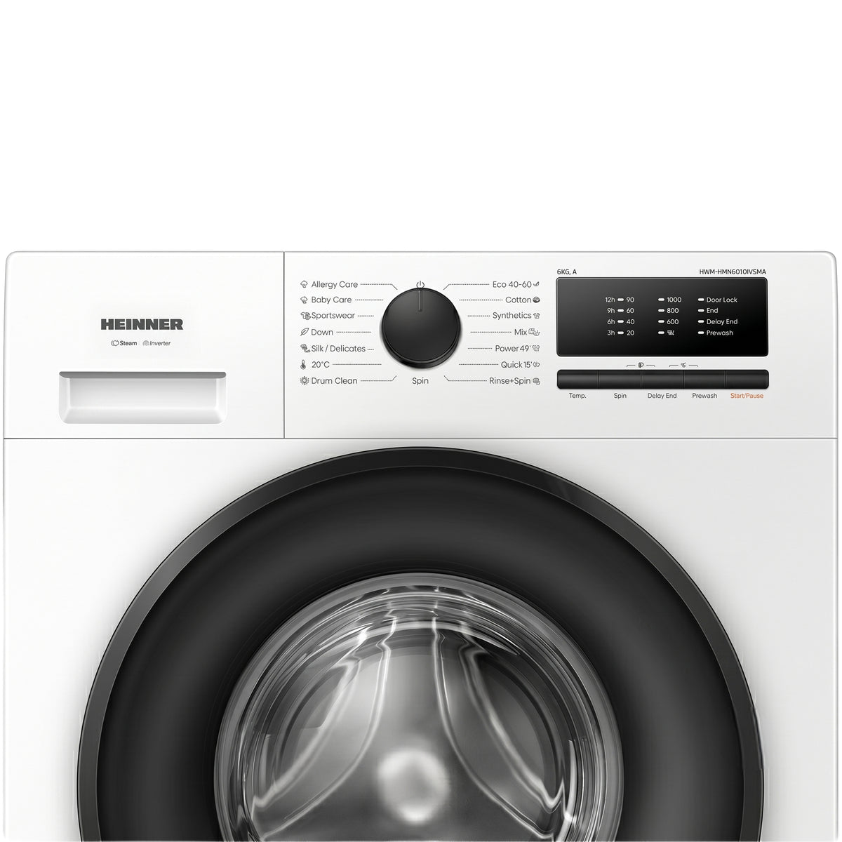 Heinner Waschmaschine HWM-HMN6010IVSMA – 6 kg – 1000 U/min – Energieeffizienzklasse A – Bild 3