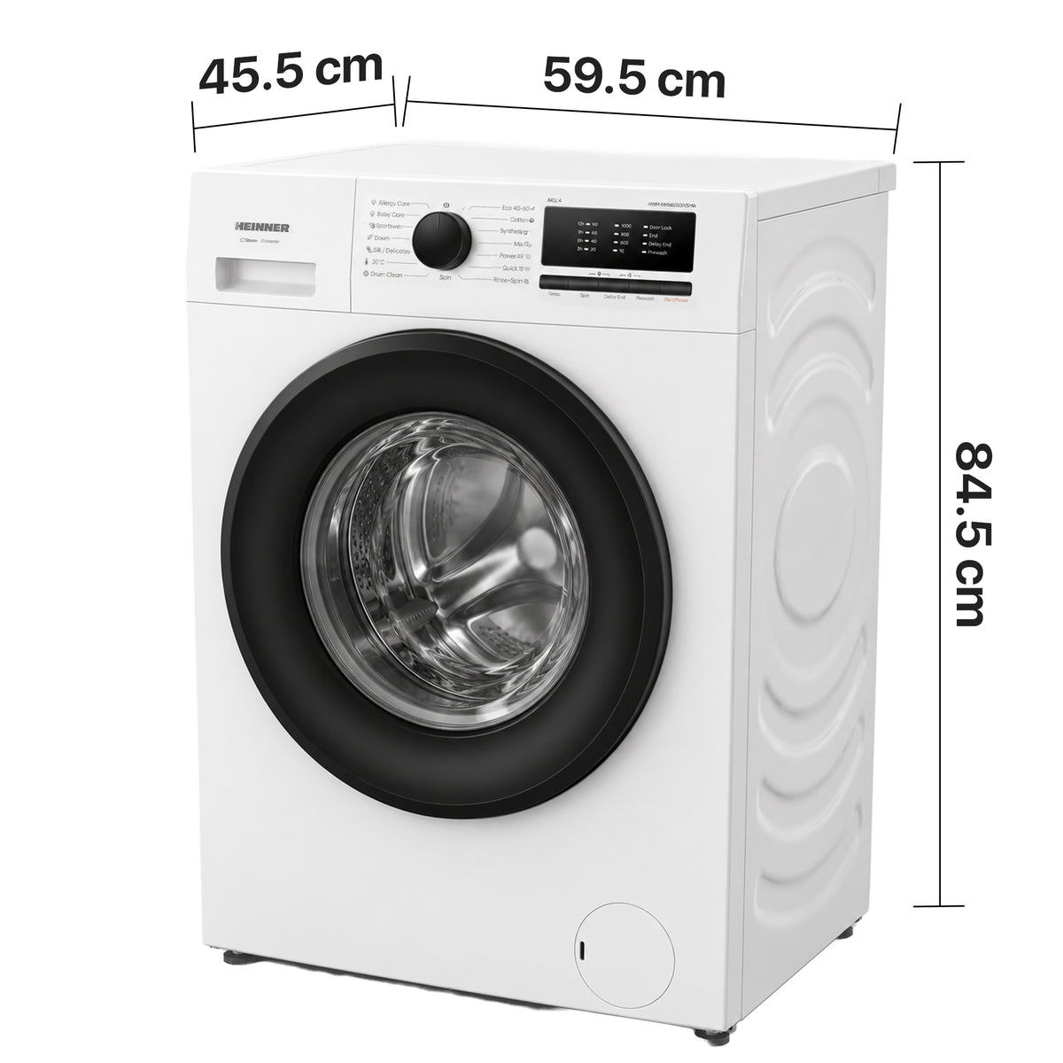 Heinner Waschmaschine HWM-HMN6010IVSMA – 6 kg – 1000 U/min – Energieeffizienzklasse A – Bild 4