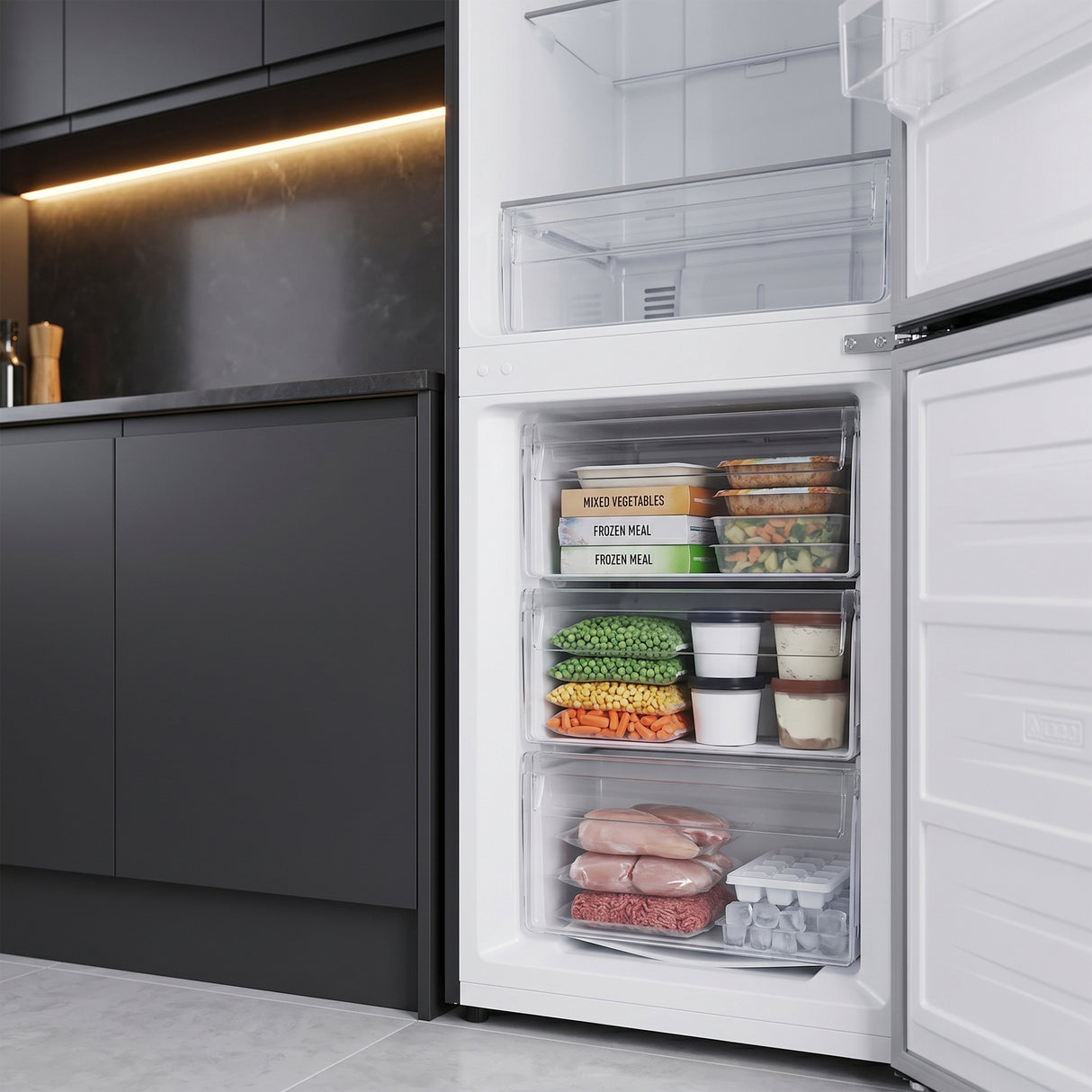 Heinner Kühl-Gefrierkombination HCNF-HM253INVDGE – 253 Liter – No Frost – Energieeffizienzklasse E – Anthrazit – Bild 7