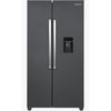 Heinner HSBS-HM529NFINVDGWDE++ Amerikanischer Kühlschrank mit Wasserspender 529 L – No Frost – Inverter Kompressor – Anthrazit