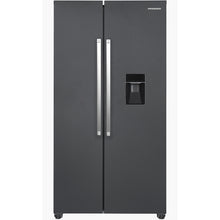 Heinner HSBS-HM529NFINVDGWDE++ Amerikanischer Kühlschrank mit Wasserspender 529 L – No Frost – Inverter Kompressor – Anthrazit