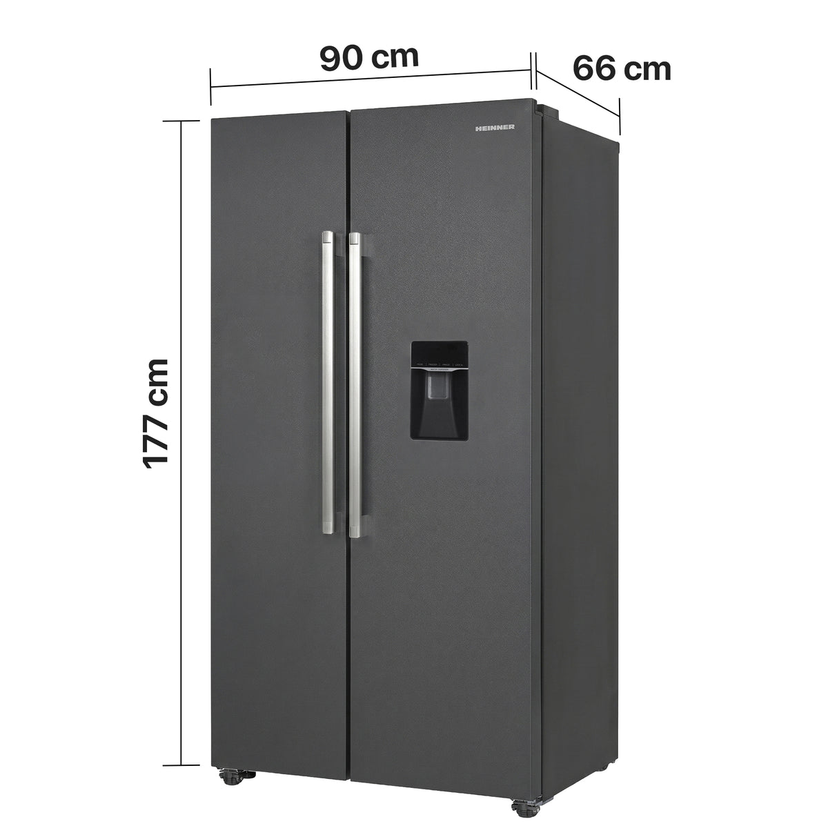 Heinner HSBS-HM529NFINVDGWDE++ Amerikanischer Kühlschrank mit Wasserspender 529 L – No Frost – Inverter Kompressor – Bild 3