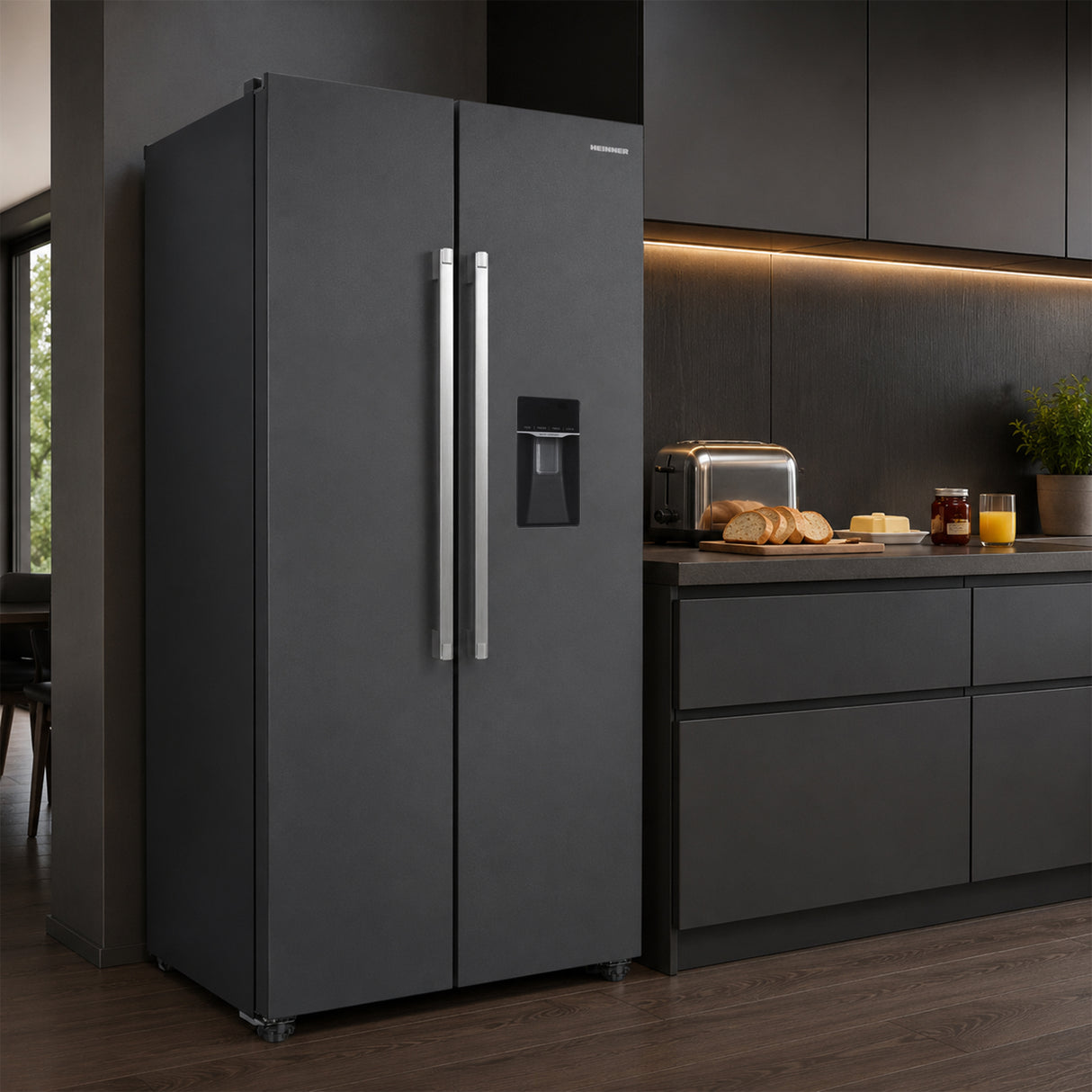 Heinner HSBS-HM529NFINVDGWDE++ Amerikanischer Kühlschrank mit Wasserspender 529 L – No Frost – Inverter Kompressor – Bild 5