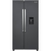 Heinner HSBS-HM439NFINVDGWDE++ Amerikanischer Kühlschrank mit Wasserspender 439 L – No Frost – Anthrazit