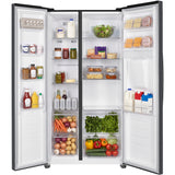 Heinner HSBS-HM439NFINVDGWDE++ Amerikanischer Kühlschrank mit Wasserspender 439 L – No Frost – Anthrazit – Bild 2