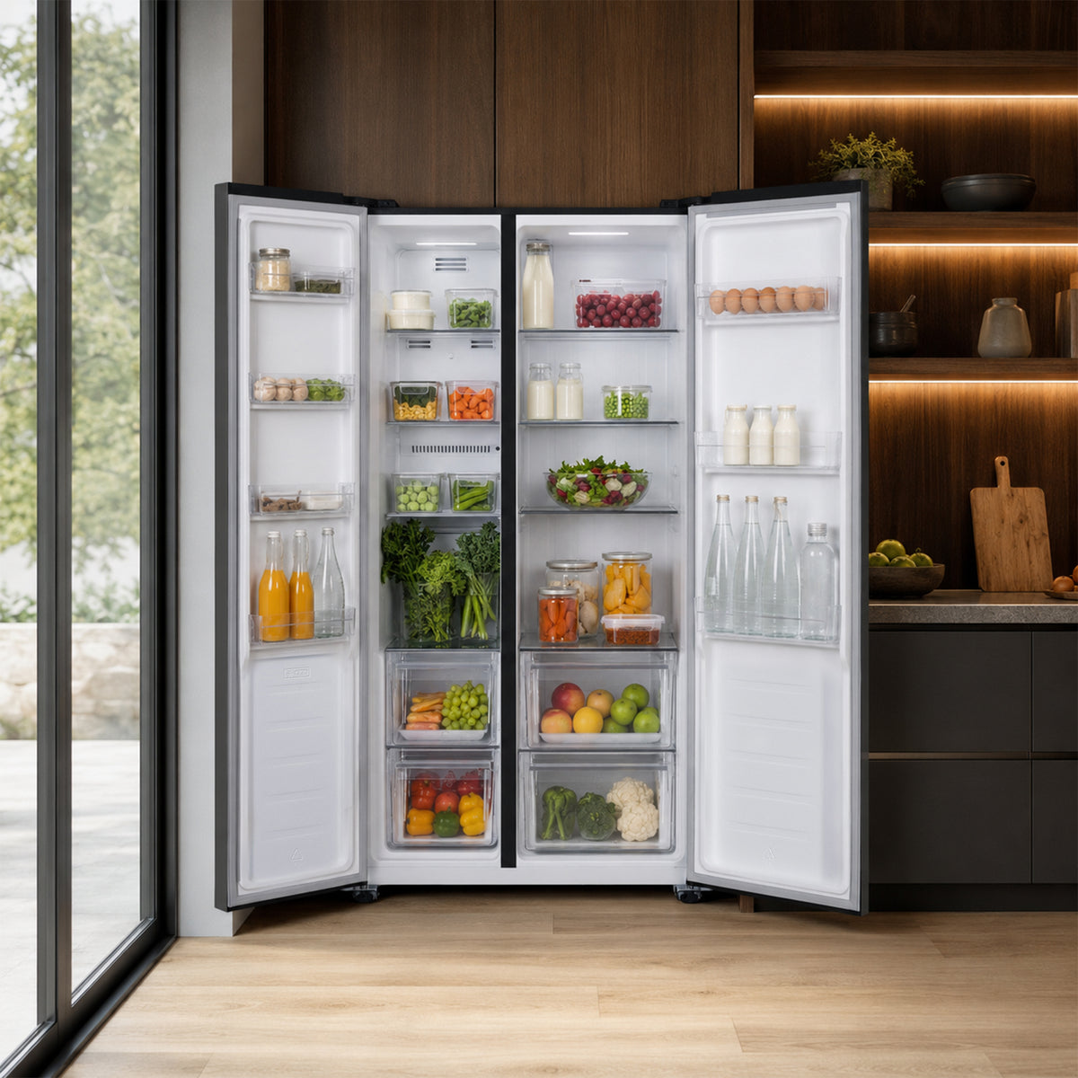 Heinner HSBS-HM442NFINVDGE++ Amerikanischer Kühlschrank - 442L - No Frost - Anthrazit – Bild 8