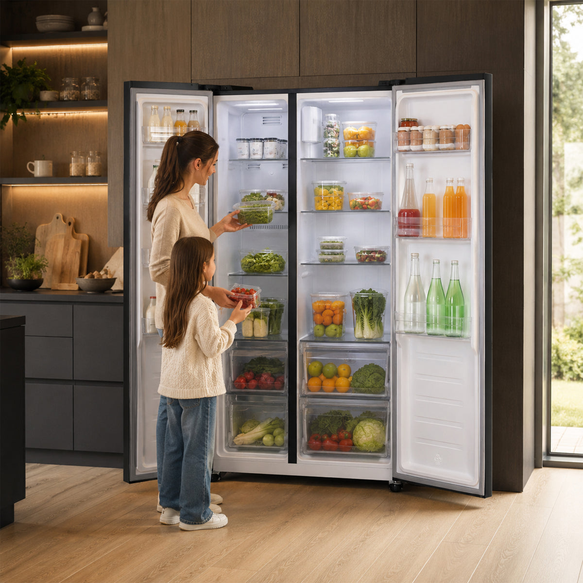 Heinner HSBS-HM442NFINVDGE++ Amerikanischer Kühlschrank - 442L - No Frost - Anthrazit – Bild 9