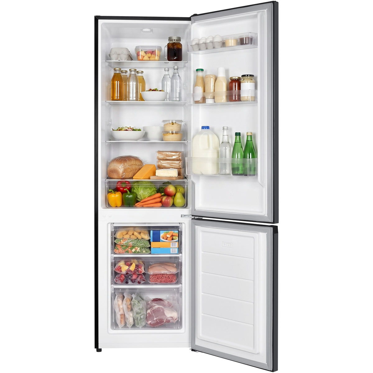 Heinner Kühl-Gefrierkombination HC-HM262DGE – 262 Liter – Energieeffizienzklasse E – Anthrazit – Bild 2