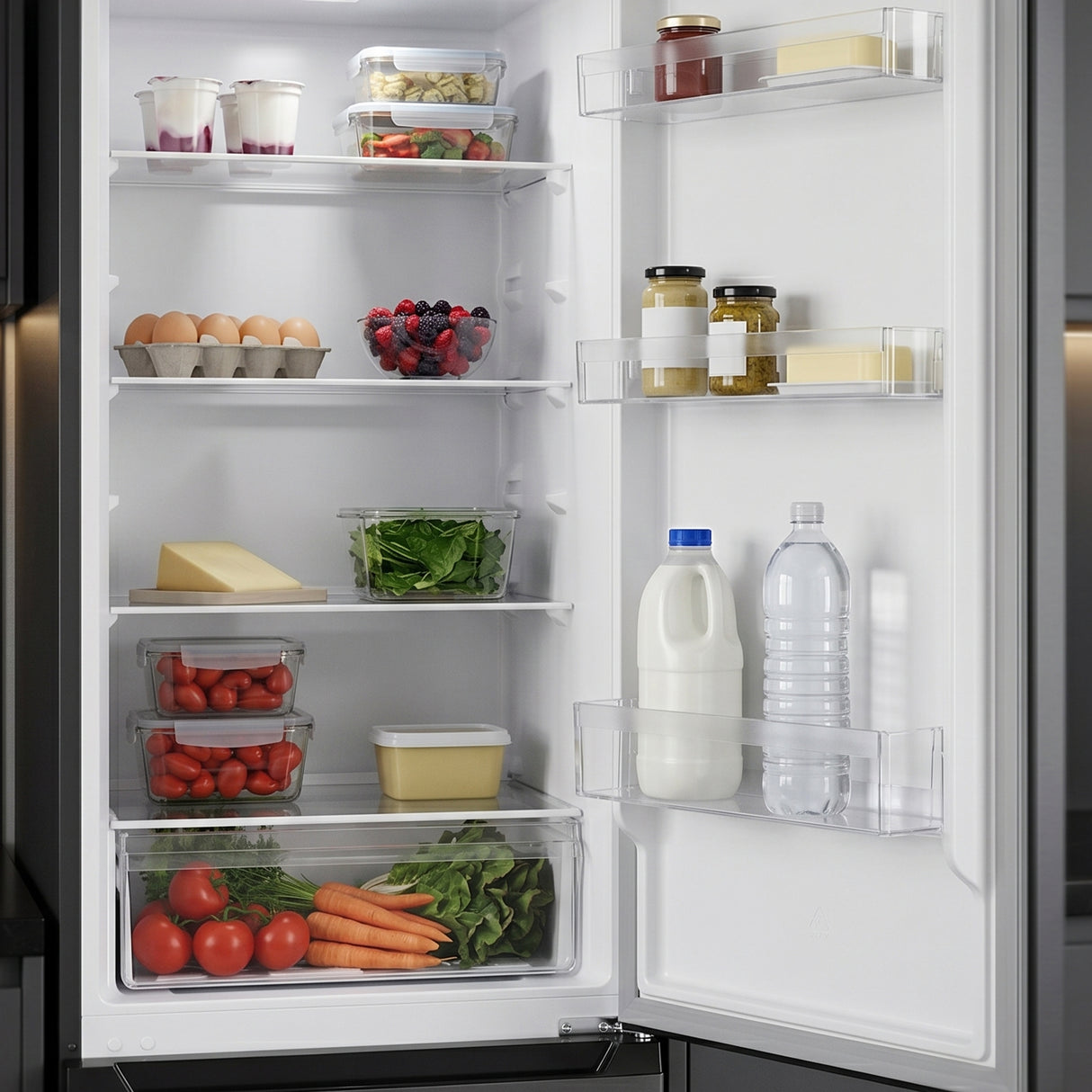Heinner Kühl-Gefrierkombination HC-HM262DGE – 262 Liter – Energieeffizienzklasse E – Anthrazit – Bild 6