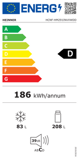 Heinner HCNF-HM291INVXWDD Kühl-Gefrierkombination – 291 L – Total No Frost – Inverter Kompressor – Bild 2