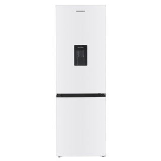 Heinner HC-HM313WDE++ Kühl-Gefrierkombination mit Wasserspender – 313 L – Energieklasse E – Einstellbarer Thermostat – LED-Beleuchtung – Reversible Tür – Weiß – 5 Jahre Garantie