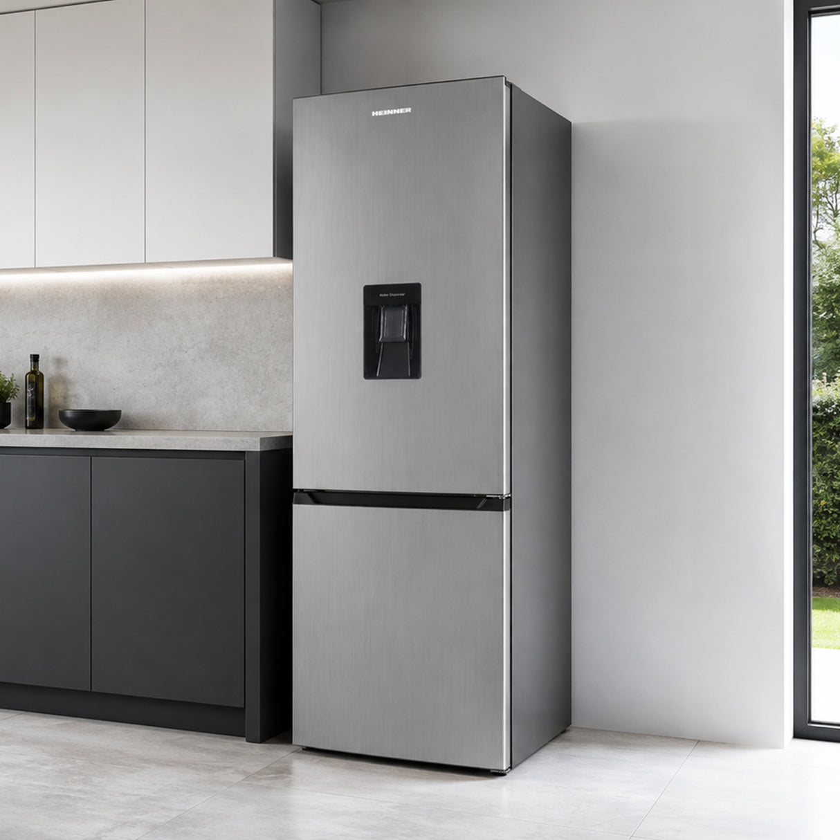 Heinner HC-HM313XWDE++ Kühl-Gefrierkombination mit Wasserspender – 313 L – Energieeffizienzklasse E – Elektronische – Bild 5