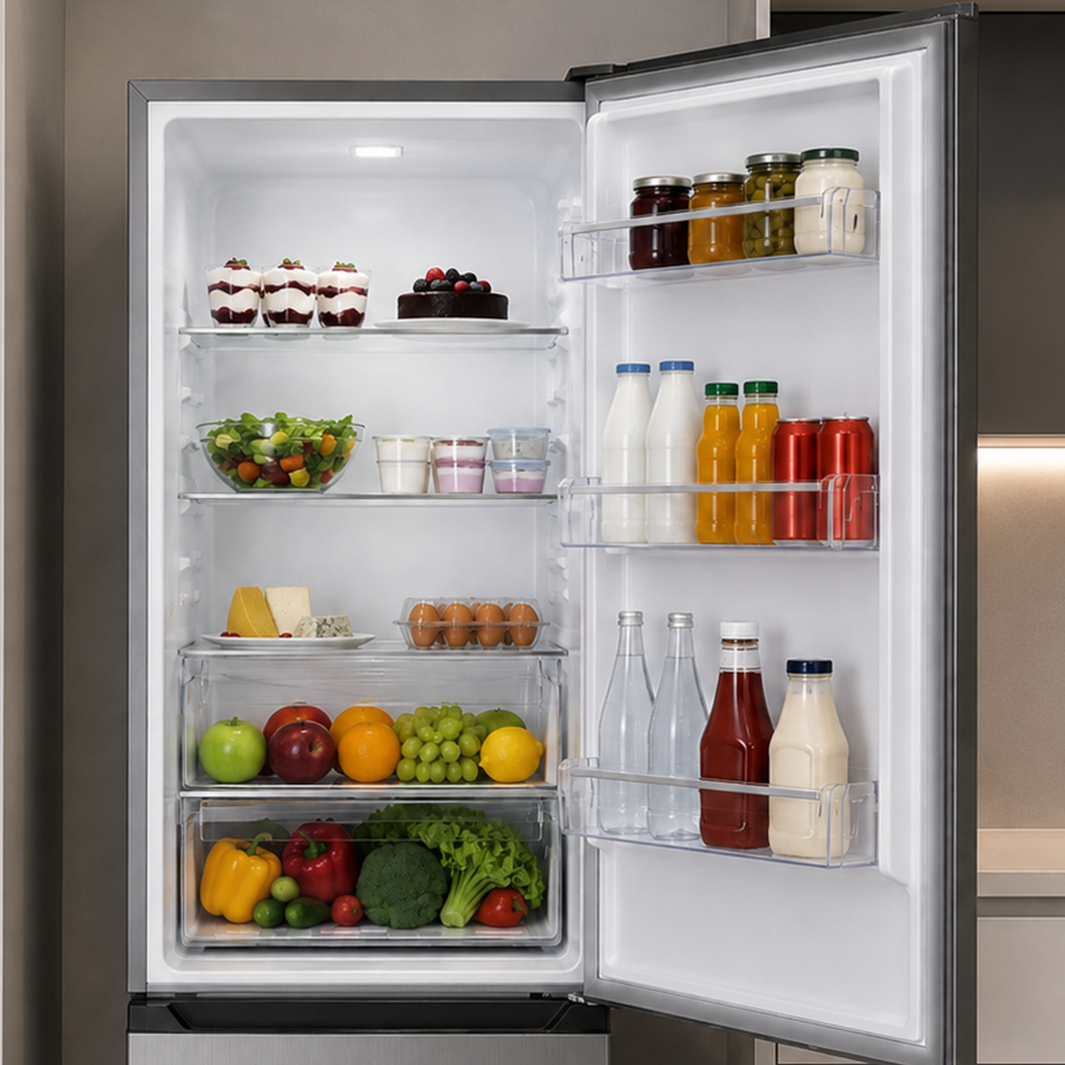 Heinner HC-HM315XE++ Kühl-Gefrierkombination – 315 L – Energieeffizienzklasse E – Einstellbarer Thermostat – Bild 8