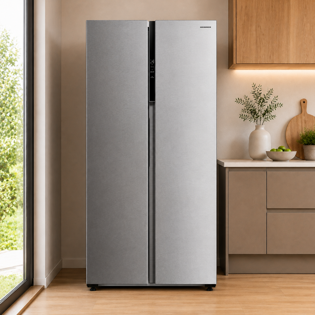 Heinner HSBS-M460NFINVXE++ Side-by-Side-Kühlschrank – 460 L – Total No Frost – Inverter Kompressor – Bild 5