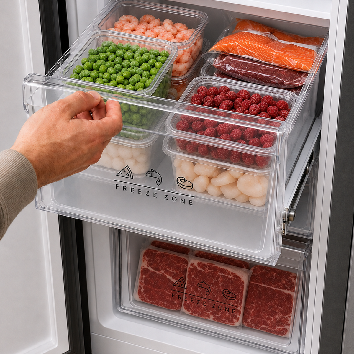 Heinner HSBS-M460NFINVXE++ Side-by-Side-Kühlschrank – 460 L – Total No Frost – Inverter Kompressor – Bild 10