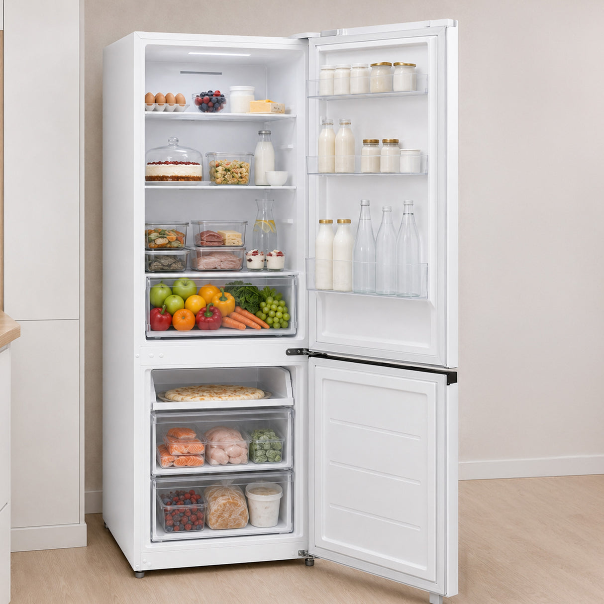Heinner HCNF-M330INVE Kühl-Gefrierkombination – 330 Liter – No Frost – Inverter – Energieeffizienzklasse E – Weiß – Bild 6