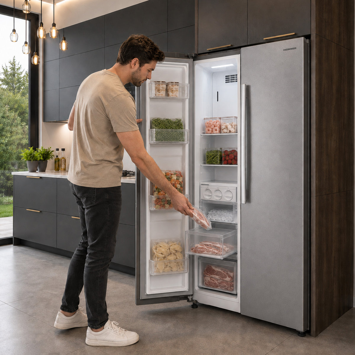Heinner HSBS-M548NFINVXE Amerikanischer Kühlschrank – 548 Liter – No Frost – Inverter – Energieeffizienzklasse E – Bild 12