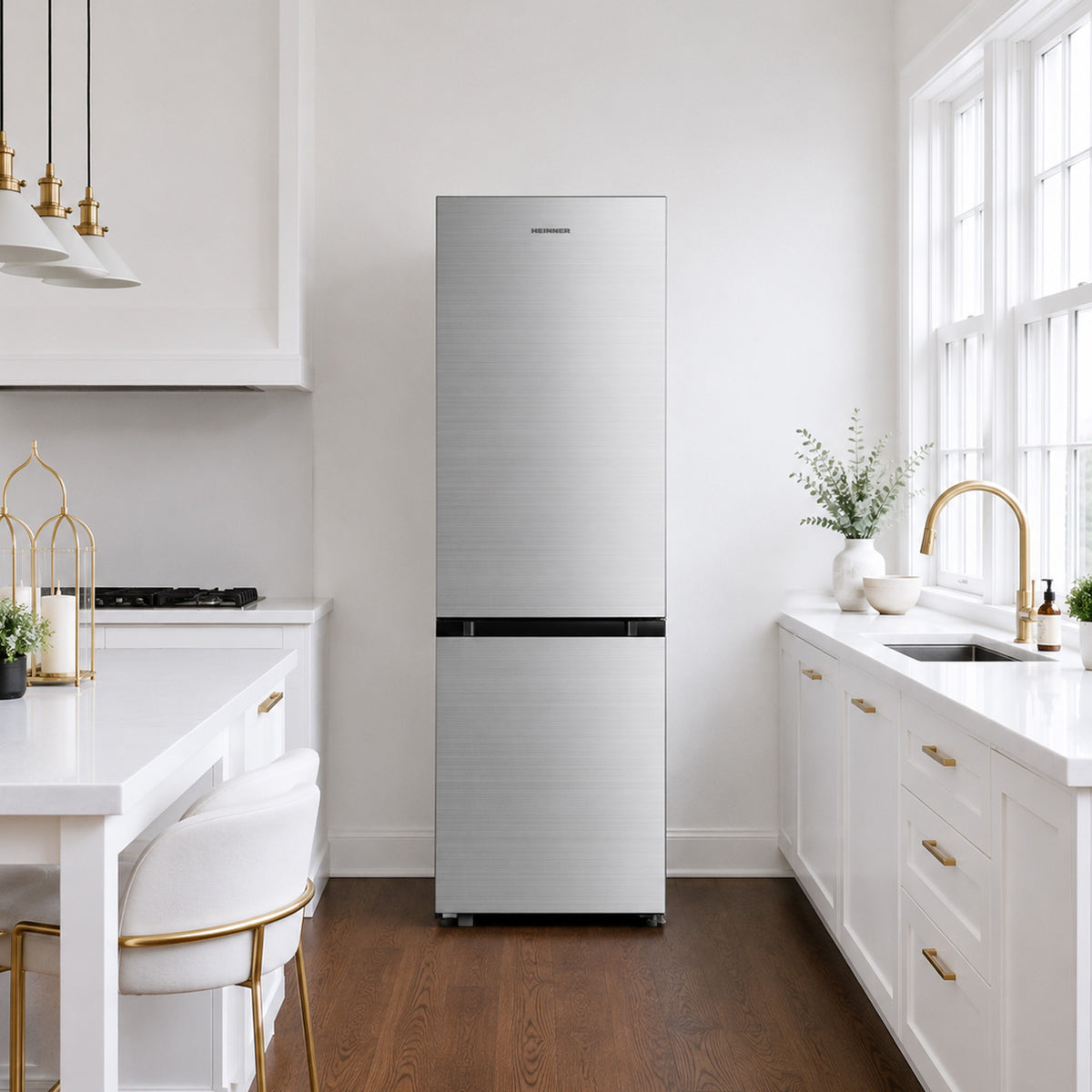 Heinner HCNF-M330INVSE Kühl-Gefrierkombination – 330 Liter – No Frost – Inverter – Energieeffizienzklasse E – Silber – Bild 5
