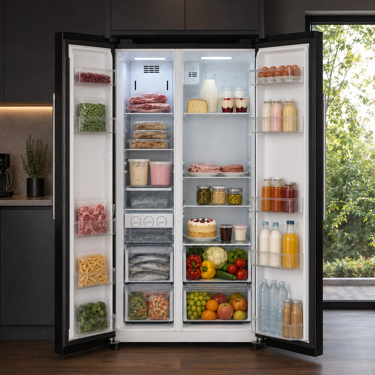 Heinner HSBS-M548NFINVBKE Amerikanischer Kühlschrank – 548 Liter – No Frost – Inverter – Energieeffizienzklasse E – Bild 6