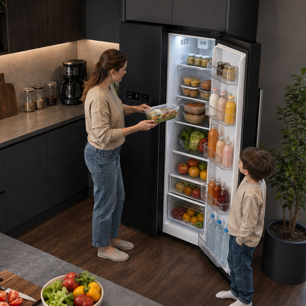 Heinner HSBS-M548NFINVBKE Amerikanischer Kühlschrank – 548 Liter – No Frost – Inverter – Energieeffizienzklasse E – Bild 11