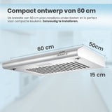 Heinner CH-201SS Dunstabzugshaube 60 cm – 3 Geschwindigkeiten – LED – Umluft – Bild 5