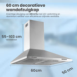 Heinner DCH-650GX Dunstabzugshaube – Wandschirmhaube – 60 cm – 3 Geschwindigkeiten – Bild 6